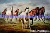 chinese horses painting, painting of hors, 8 horses painting
