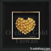 24K Gold Foil Heart style flower