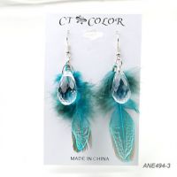 Bejeweled Feather earring