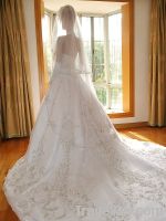 Halter A-line Real Wedding Dress bridal Gowns