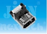 IEEE 1394 Connector, 6P Female , SMT