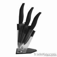 new 3pcs black blade ceramic knife set