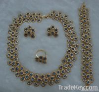 Golden plating jewelry set