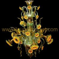 Murano chandelier Sunflowers Van Gogh 8 lights