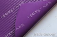 3D carbon fiber car sticker QD1207 Purple-With Air Free Bubbles