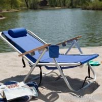 Low & Lay Flat Beach Chair