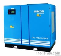 Screw air compressor oil free