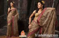 Indian Ethnic wear KAMINI - Fawn TissueDeginer Sarees - SR2