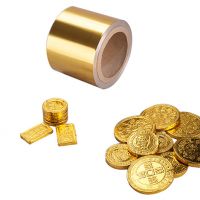 8011 40-50mic golden aluminium foil for chocolate coins