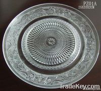 13" clear glass charger plates manufacturer