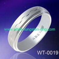 Newest White Tungsten Wedding Ring Gorgeous with Shine Carving