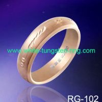 Unique Tungsten Ring Carving & Rose Gold Plated Wedding Rings Newest