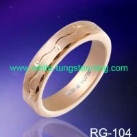 Fashion Unique Tungsten Wedding Ring Carving & Rose Gold Plated Newest