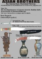 Swords, Hunting Knifes & Handicrafts