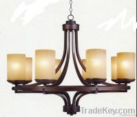 Traditional chandelier with 8pcs lamp shades