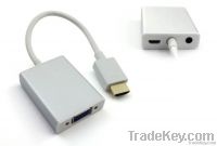 HDMI to VGA with Audio+USB power converter