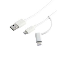 USB to Micro USB cable with Type C adapter