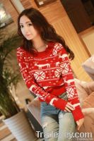 Christmas Style Lovely Snow Sweater Red