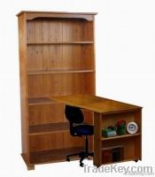 modern pine wood bookcase
