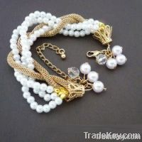 pearl bracelets, pearl beaded bracelets, round pearl bracelets