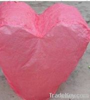 3D heart shape wedding paper fly lantern