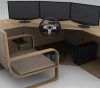 Desktop Multi Screen Car Driving Simulator 2012