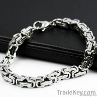 chic fancy simple design adjustable titanium chain bracelet