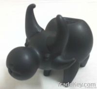 GLASS BUFFALO PIPE ( BLACK FROSTED)