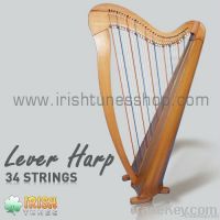 34 Strings Irish Round Back Lever Harp