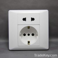 K3.0  Germany socket with 2 extremely Wall Switch & Sockets