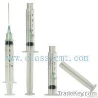 Retractable luer lock safety syringe, DIsposable retractable syringe