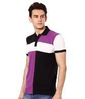 Posh 7 Purple & Black Polo T Shirt