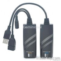 RJ45 Lan Cable Cat 55E6 USB 2.0 Extension Adapter Set w Power Adapter