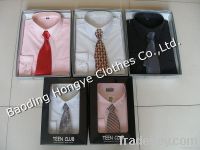 T/C  mens dress shirt with tie