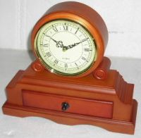 Wooden Table Clock with Drawer