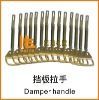 baffle handle for paver road construction machine equipment