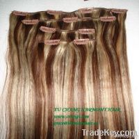 QUALITY clip on hair extensions with highlights