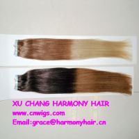 FACTORY QUALITY SOFT ombre remy tape hair extension/ombre tape hair extensions