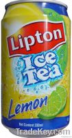 ICE TEA LEMON FLAVOR 330ML CANS, LEMON TEA DRINKS, CANNED TEA DRINKS