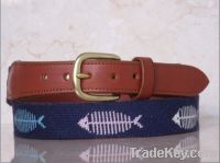 Personalized Needlepoint Leather Belts For Women