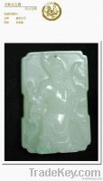 Green White Jade The Duke Guan Yu Brand   Manufacturers Customization