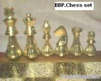 Brass chess set