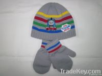 Thomas Knitted Acrylic Beanie and Mittens for Kids