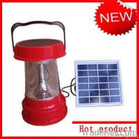 solar lantern camping light with 3W solar panel & 6 led