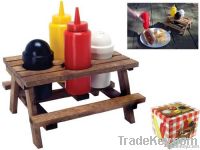 Picnic Table Condiment Set