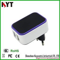 Dual Port USB Wall Charger for mobile phone