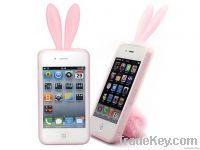 Rabbit shape silicone case for iphone4 case