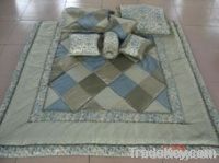 100% polyester patchwork bedspread set