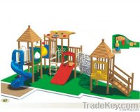 Wooden playground equipment