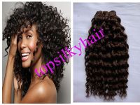 curly Indian human hair wefts